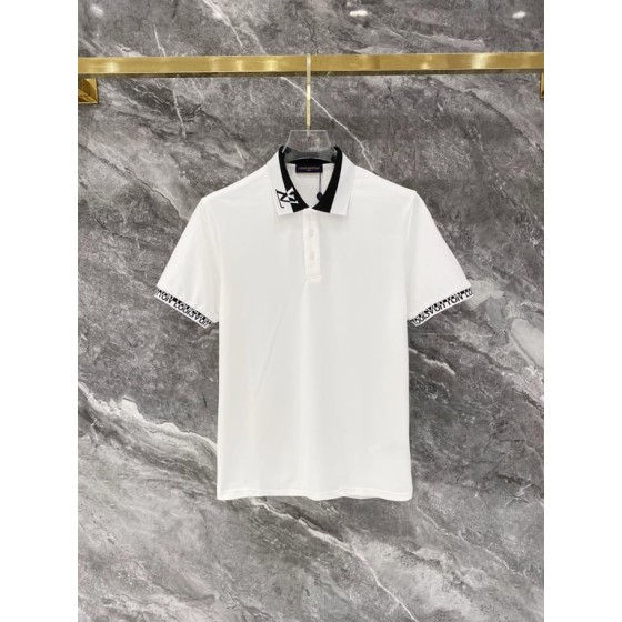 Louis Vuitton Slim Fit M-XXXL 2026 Spring/Summer Newest Jacquard Neckline PLO Short Sleeve